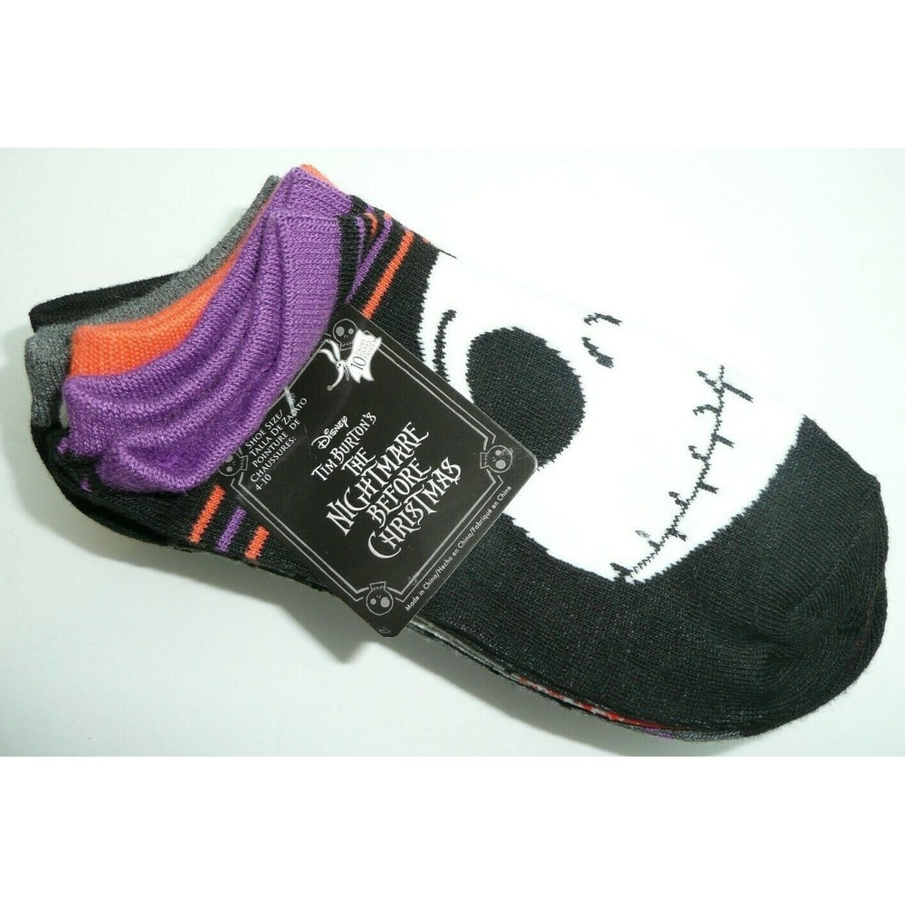 10 Pairs Nightmare Before Christmas Socks Adult Ankle Set Jack Sally Halloween